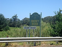 Vic - Orbost - Snowy River Sign (31 Jan 2011)